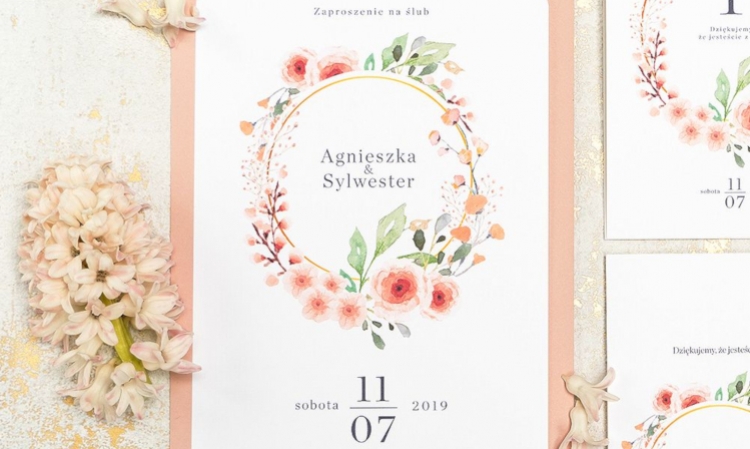 Tadamart - kwiatowe zaproszenia ślubne